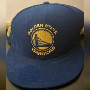 59FIFTY New Era Golden State Warriors Fitted Hat, Blue, 7 1/4